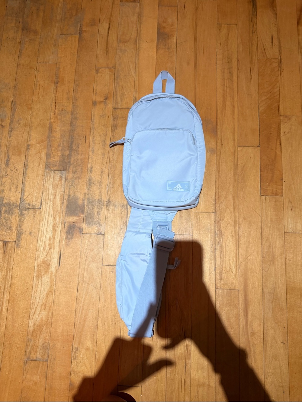 adidas Pale Blue Sling Pack with Front Pocket
